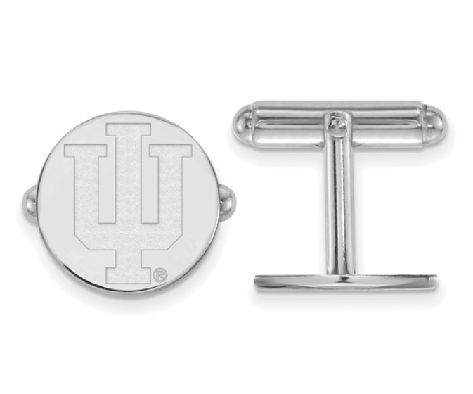 Sterling Silver Indiana University Cuff Links