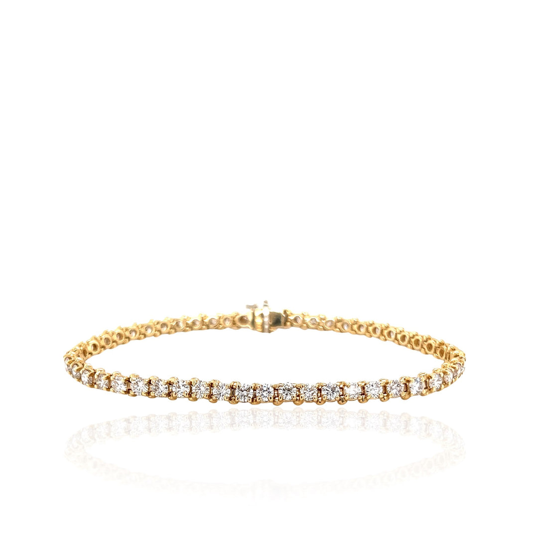 14 Karat Yellow Gold 5.15 cttw Diamond Bracelet