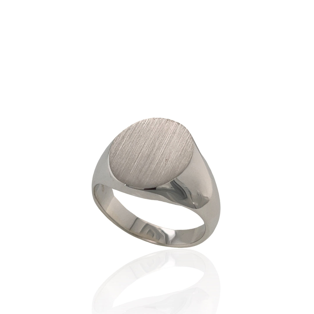 Sterling Silver Oval Signet Ring