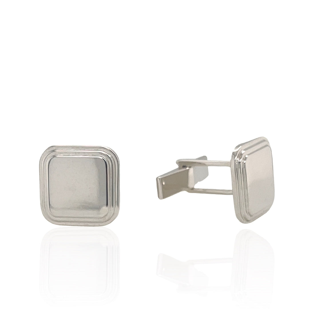 Sterling Silver Square Cuff Links