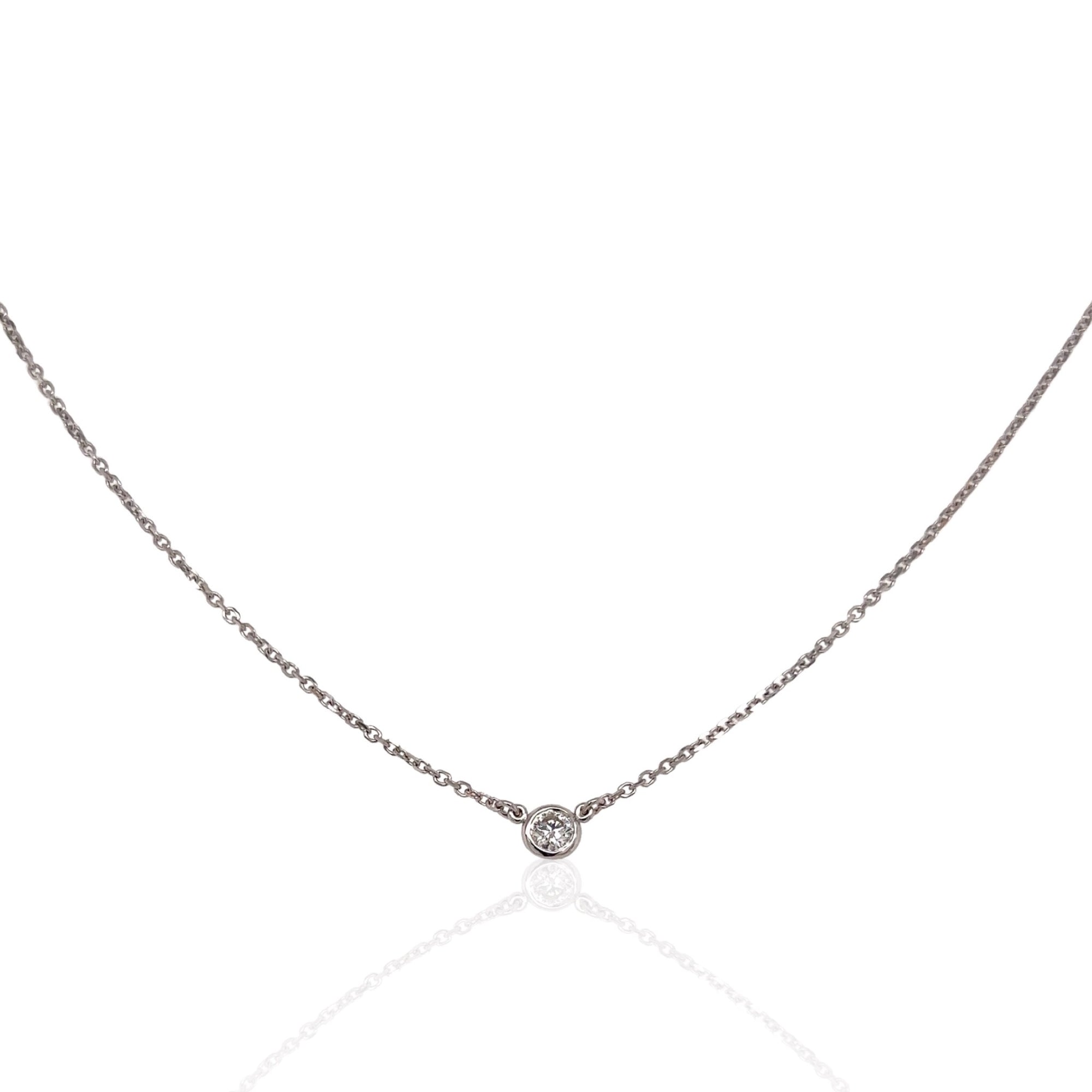 Round Brilliant Diamond Solitaire Station Necklace