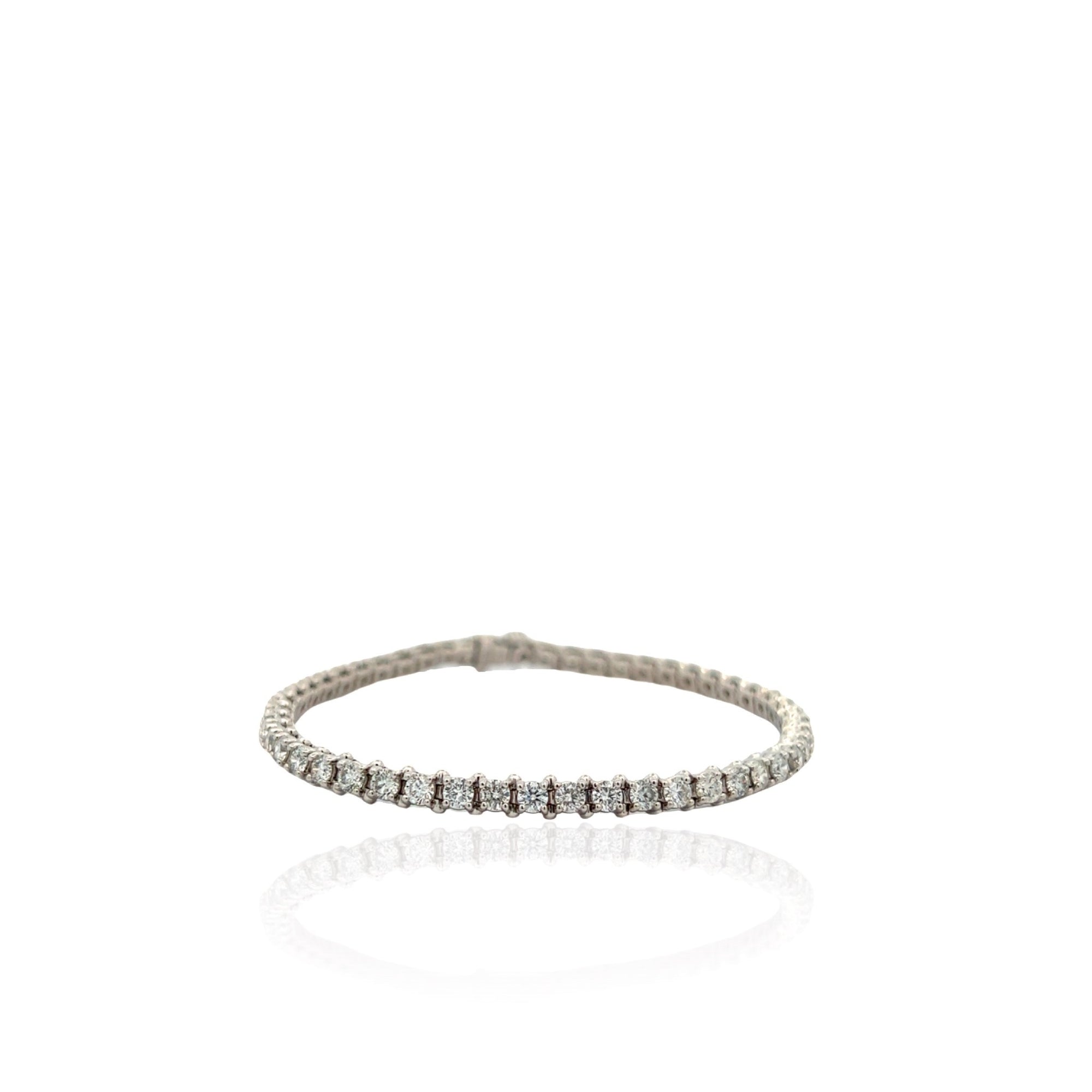 14 Karat White Gold Diamond Tennis Bracelet