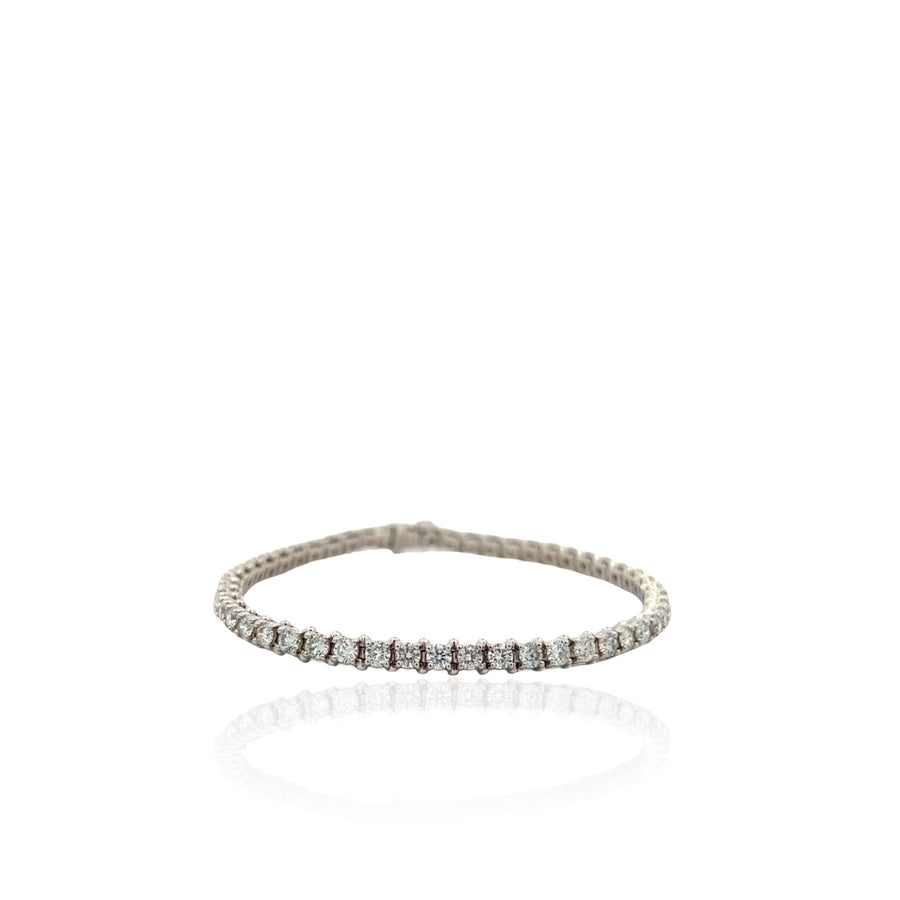 14 Karat White Gold Diamond Tennis Bracelet