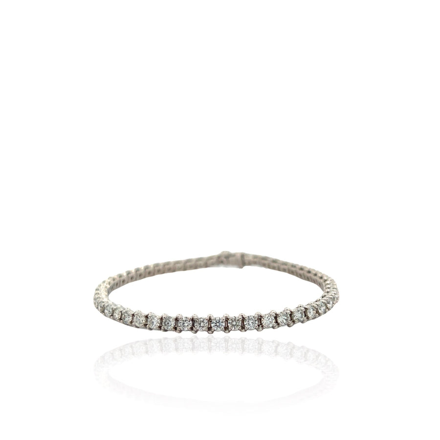 14 Karat White Gold Diamond Tennis Bracelet