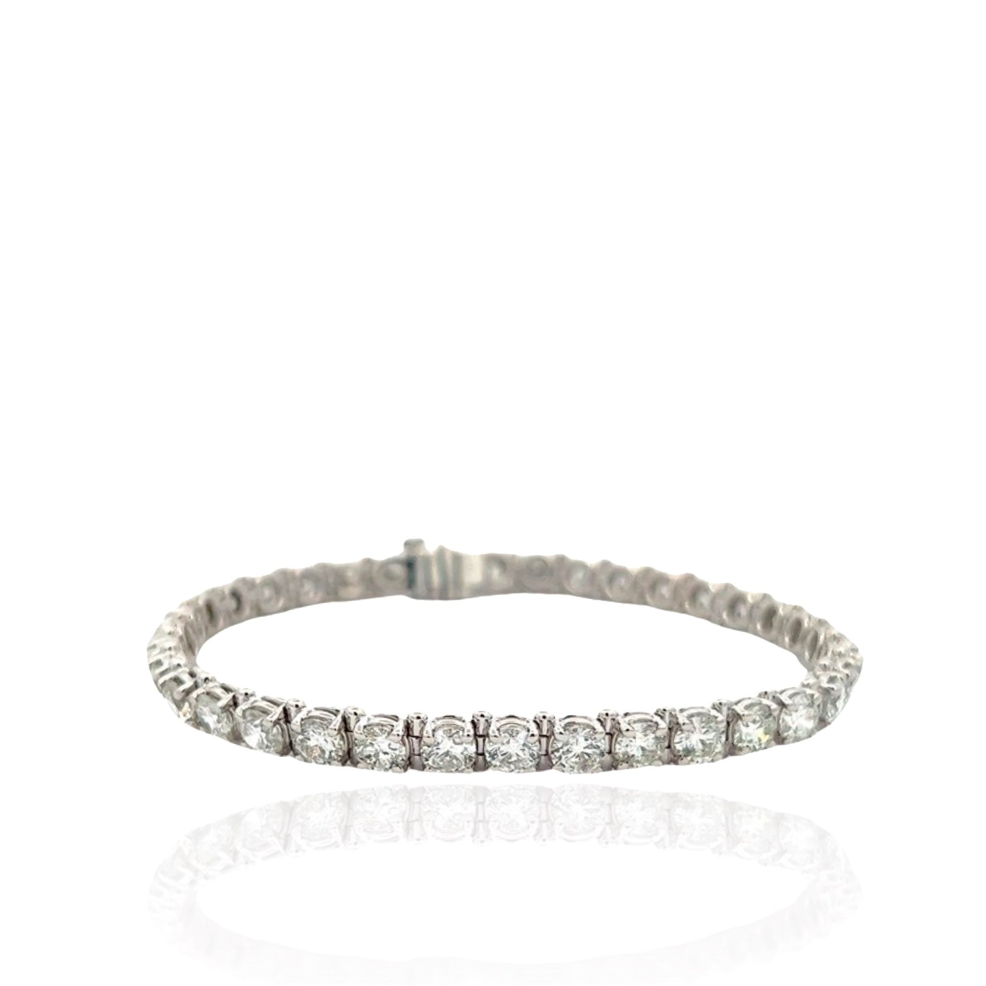 14 Karat White Gold Diamond Tennis Bracelet