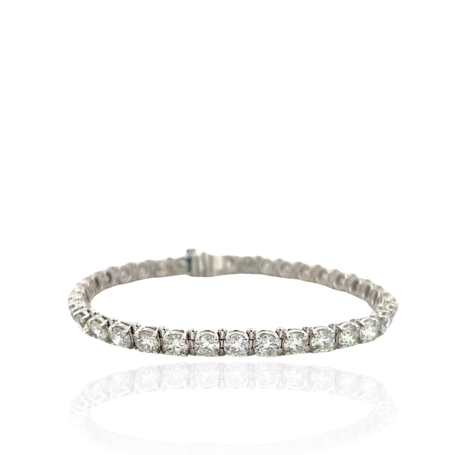 14 Karat White Gold Diamond Tennis Bracelet