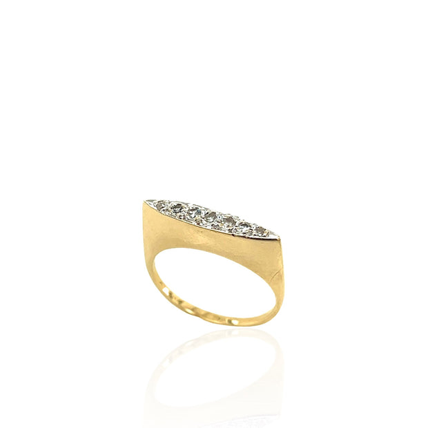 14 Karat Yellow Gold Diamond Ring