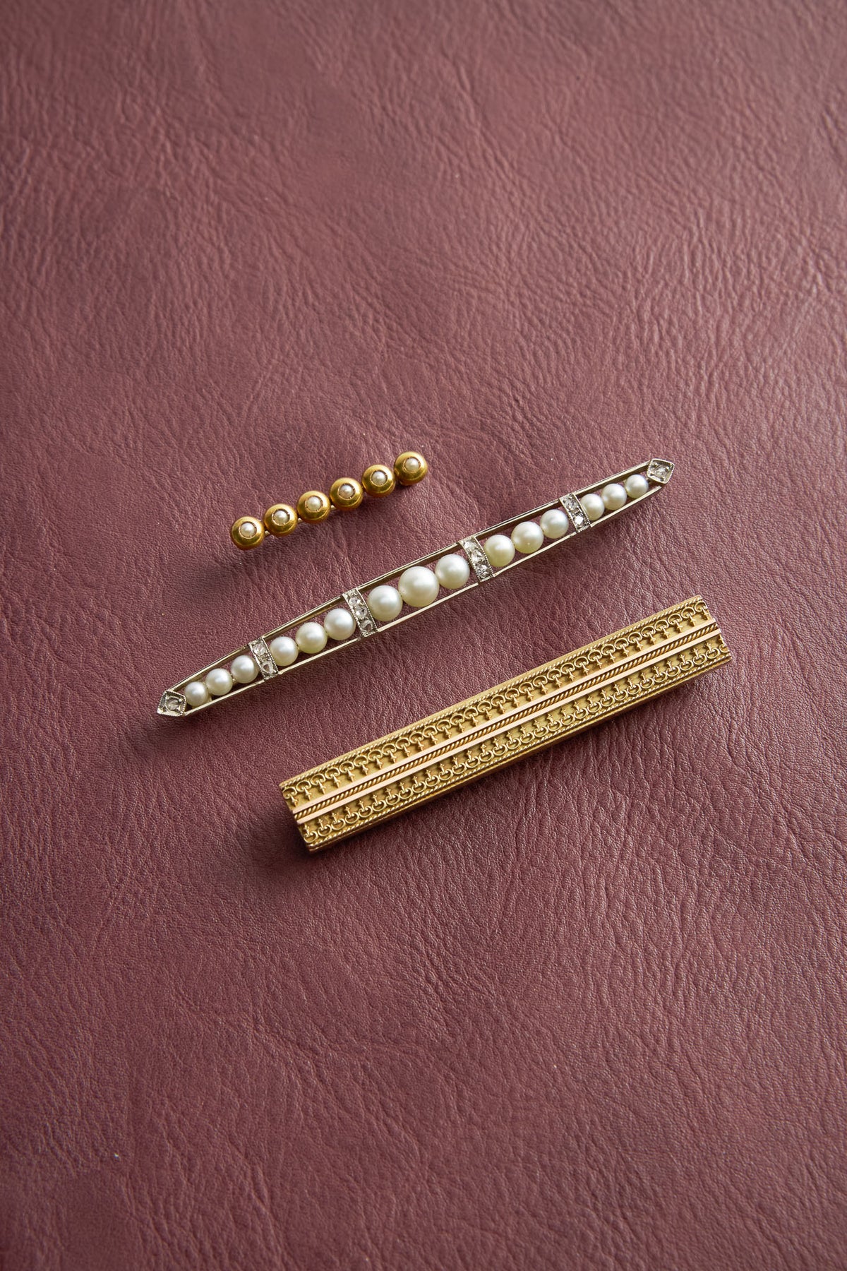 14 Karat Yellow Gold Victorian Bar Pin