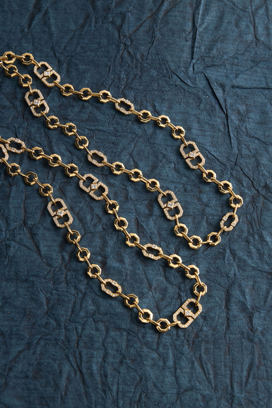 18 Karat Yellow Gold and Diamond Necklace
