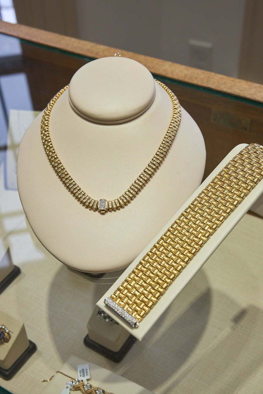 Vintage Diamond and Gold Gregg Ruth Necklace