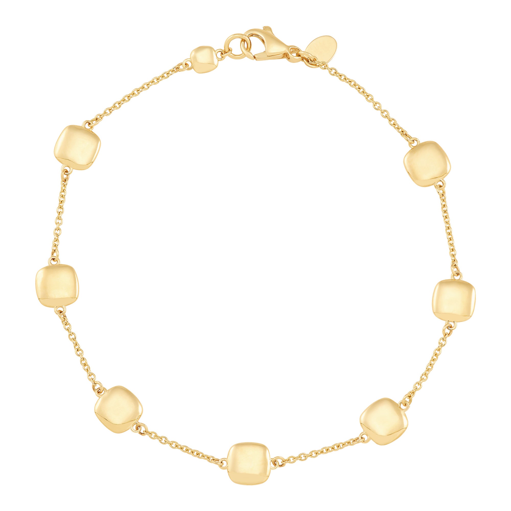 14Kt Yellow Gold Station Bracelet