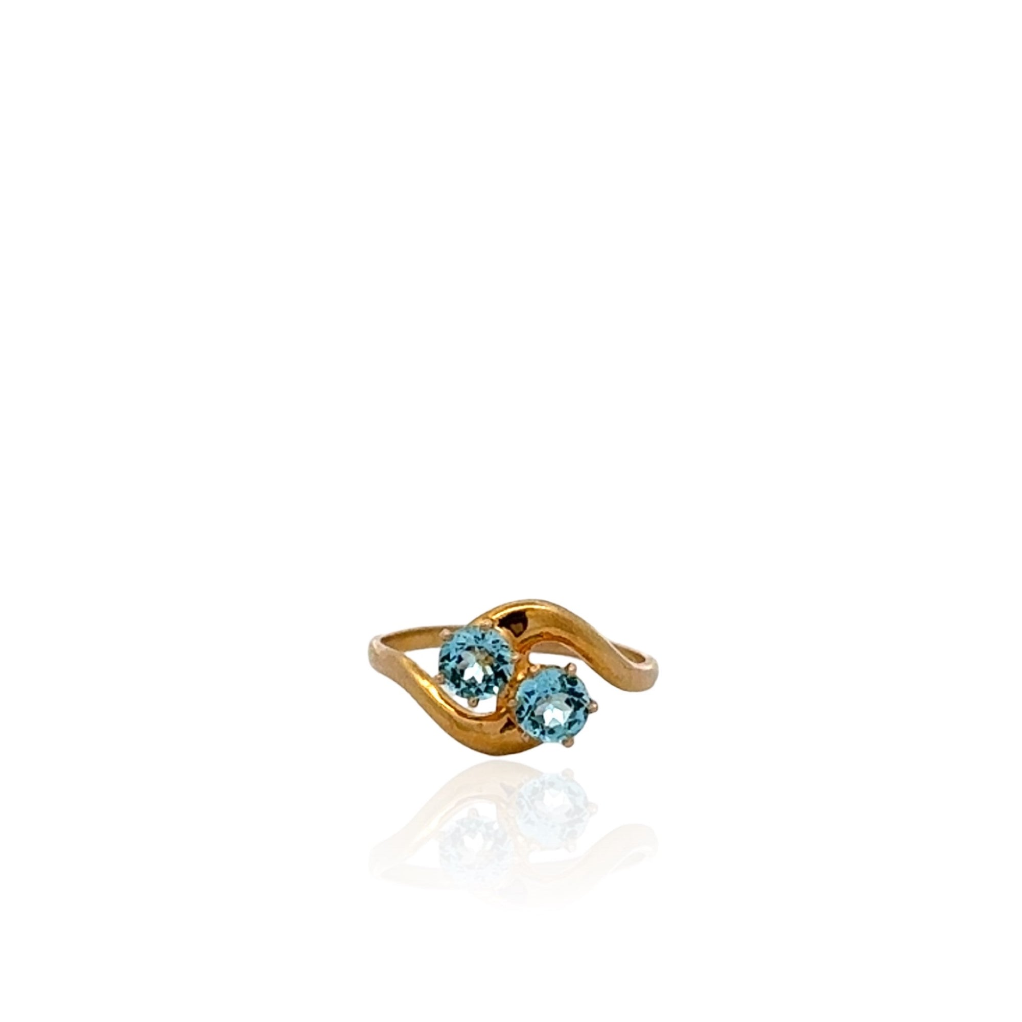10 Karat Yellow Gold Blue Topaz Ring