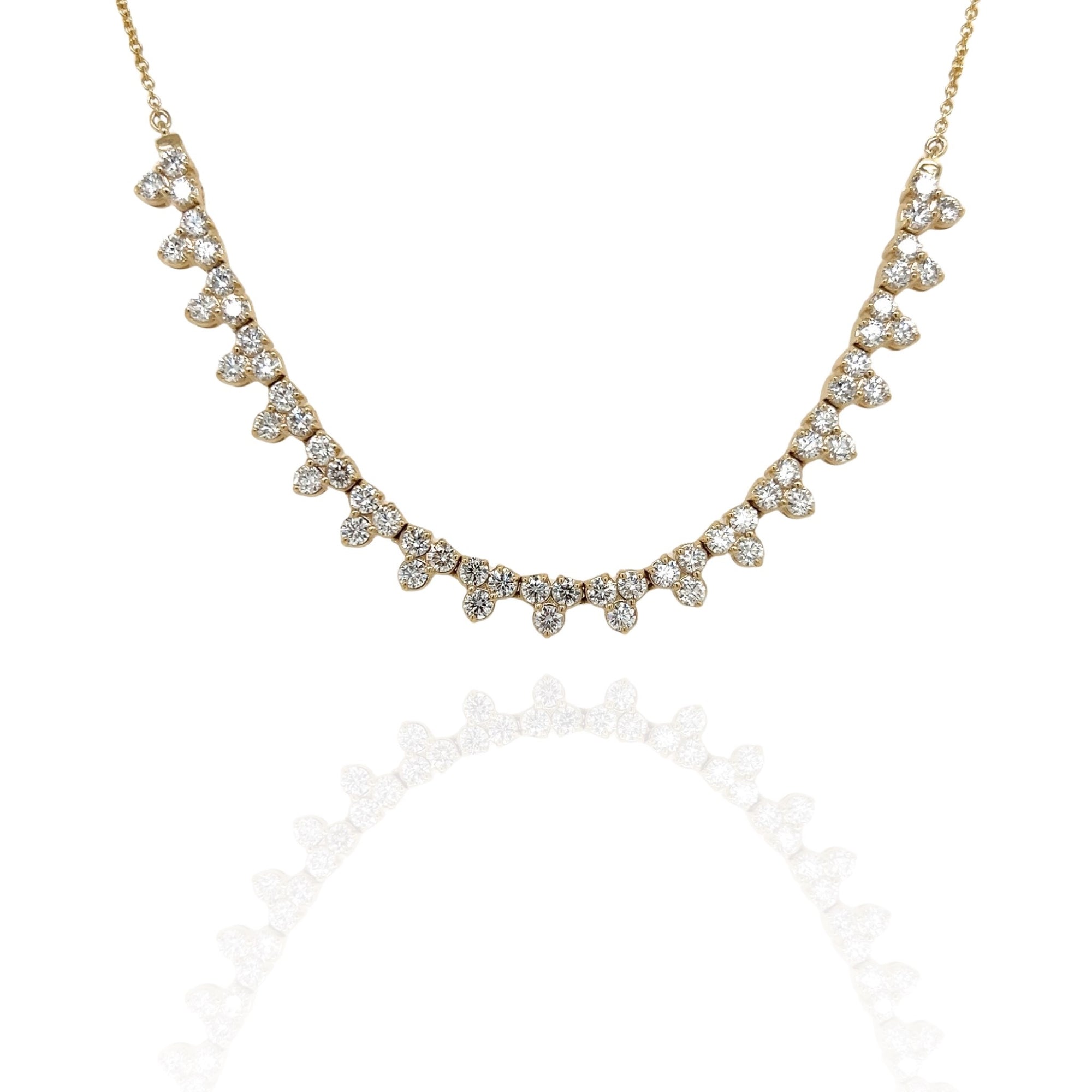 14 Karat Yellow Gold Diamond Necklace