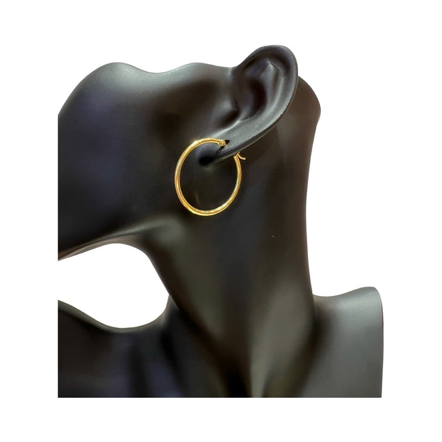 14 Karat Gold 2mm Hoop Earrings