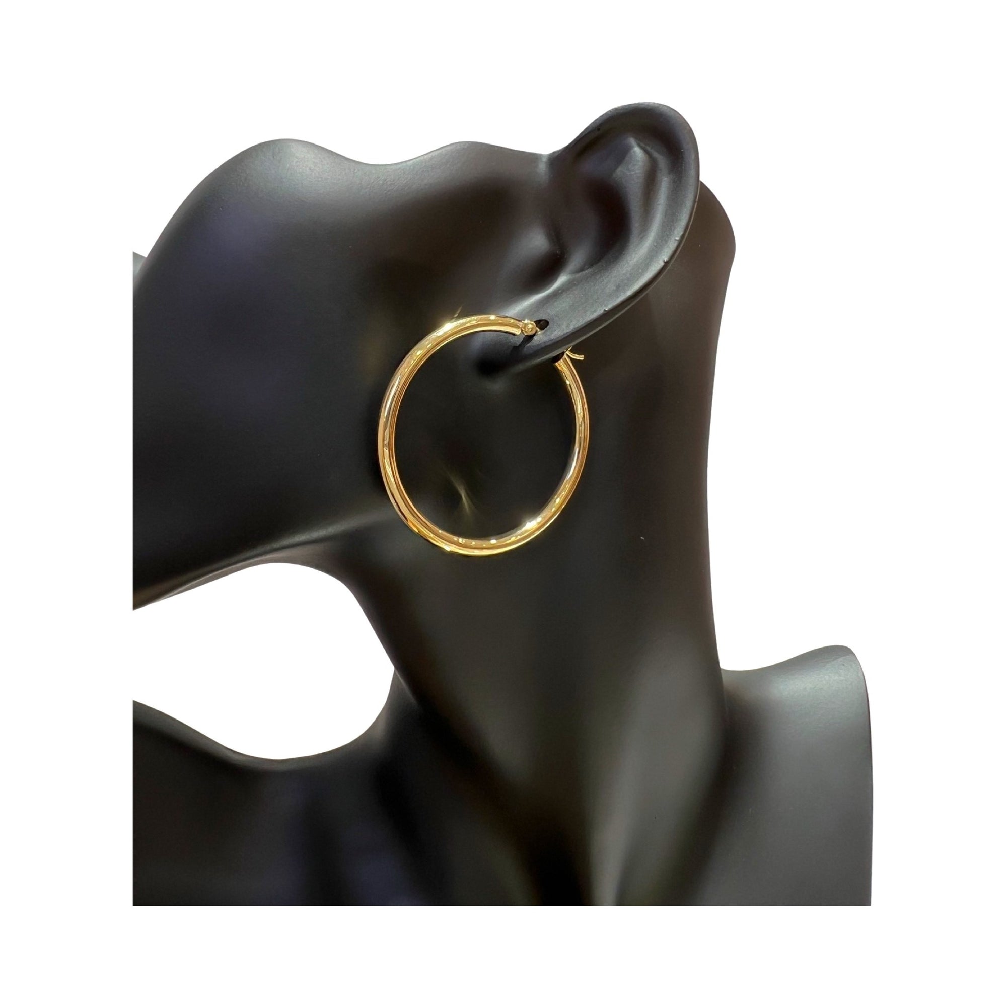 14 Karat Gold 3mm Hoop Earrings