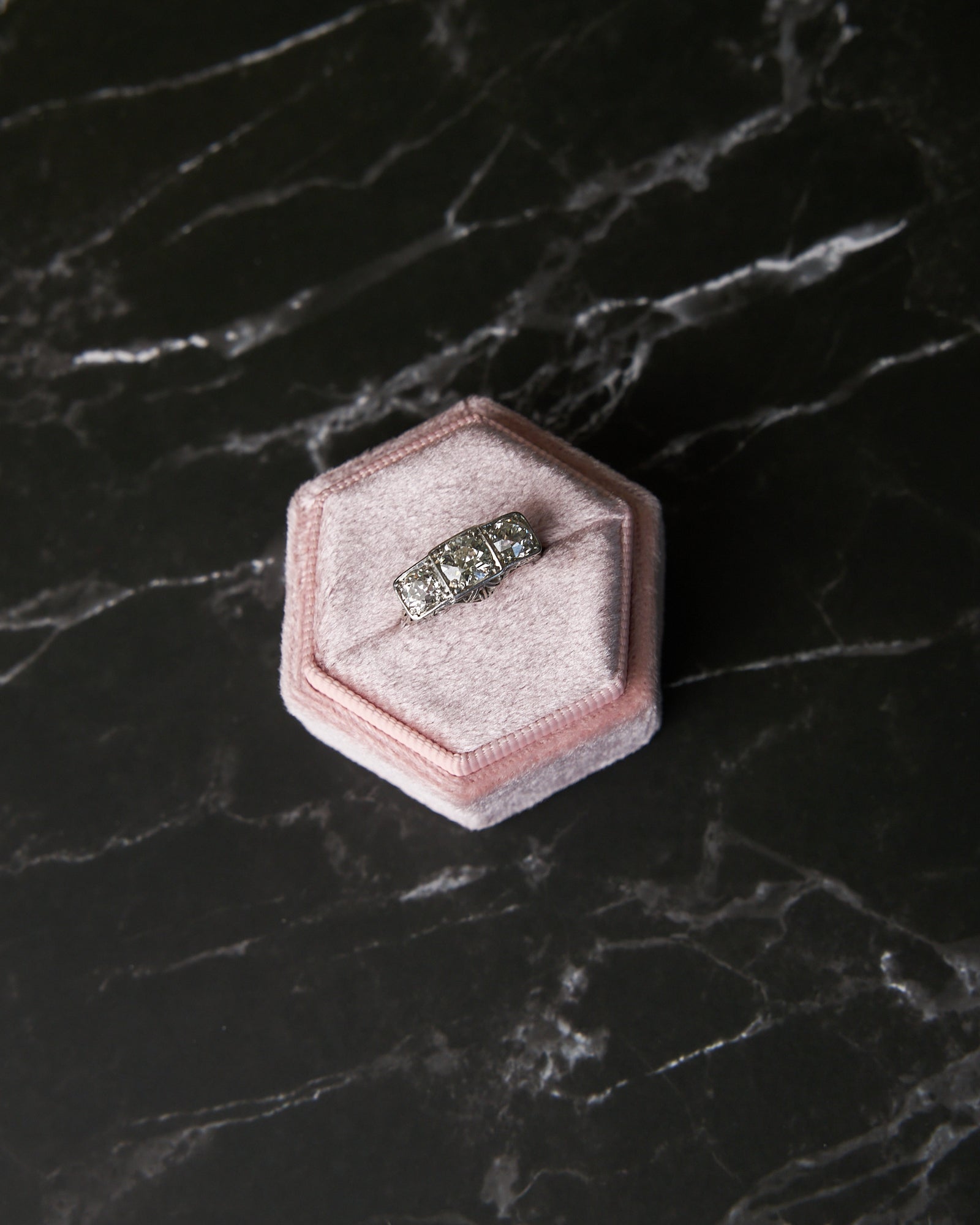 Platinum Old European Cut Diamond Ring – 2.44 CTTW, Handmade Vintage-Inspired Design