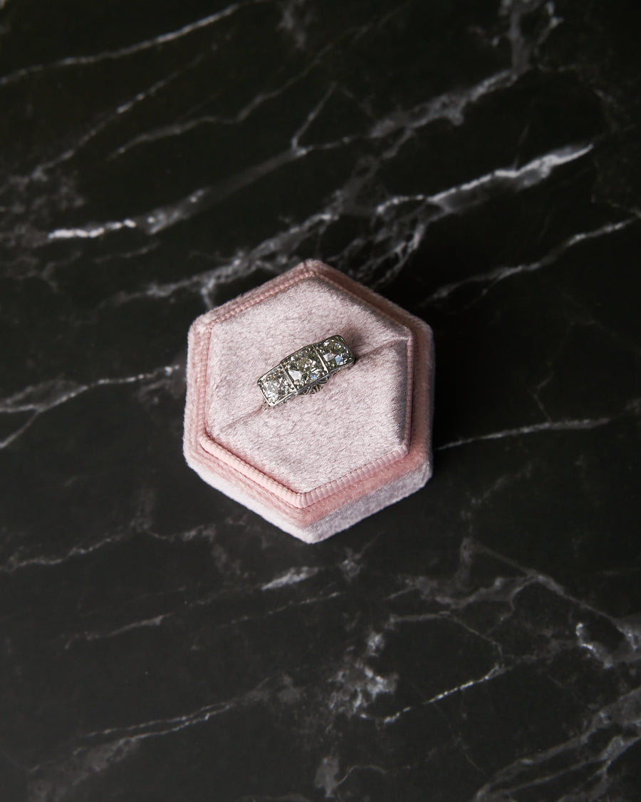 Platinum Old European Cut Diamond Ring – 2.44 CTTW, Handmade Vintage-Inspired Design