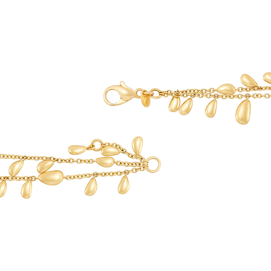 14Kt Yellow Gold Teardrop Bracelet