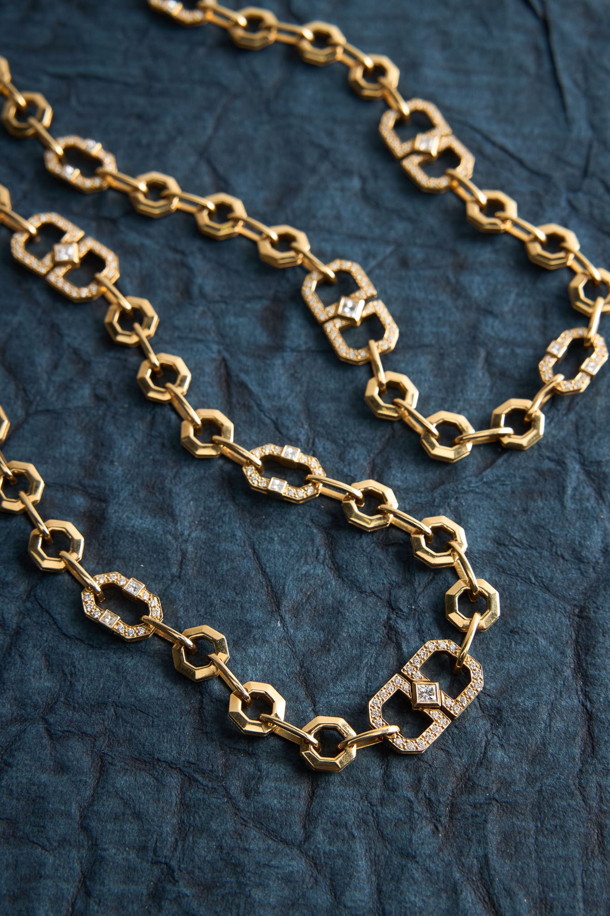 18 Karat Yellow Gold and Diamond Necklace