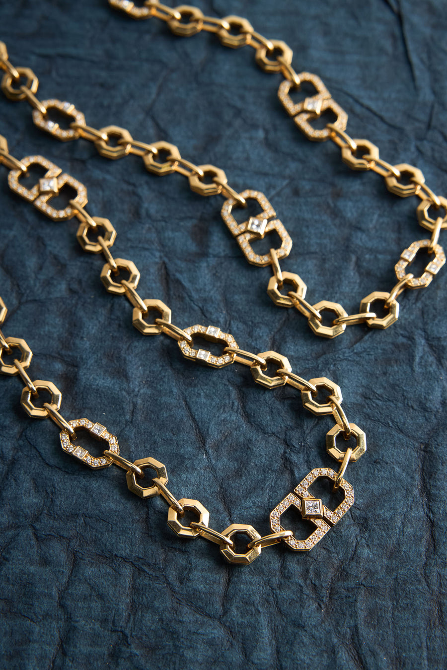 18 Karat Yellow Gold and Diamond Necklace