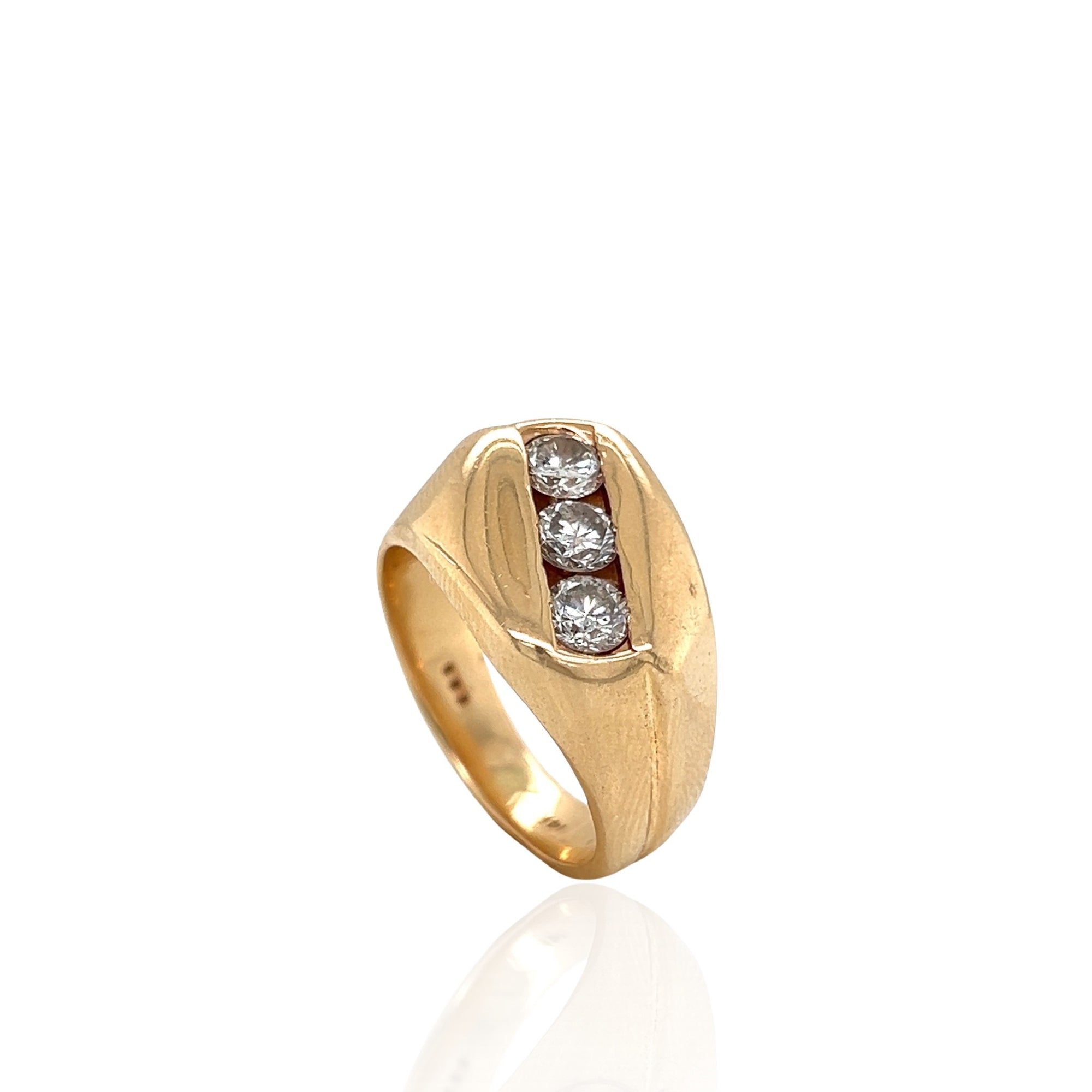 14 Karat Yellow Gold Diamond Ring