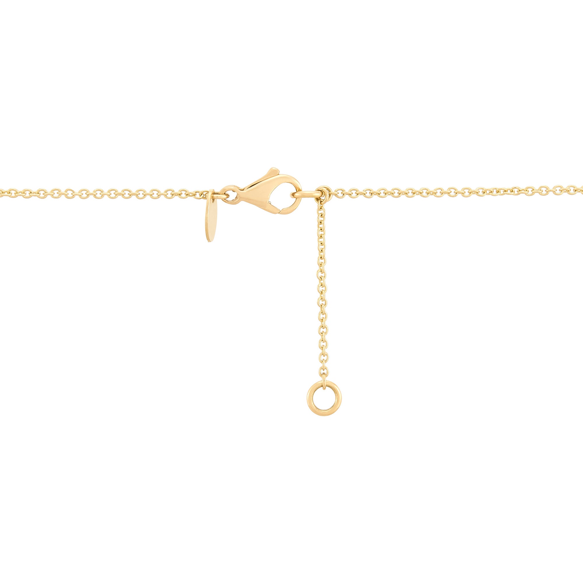 Satin & Polished Graduated Oval Disk Necklace in 14K Yellow Gold