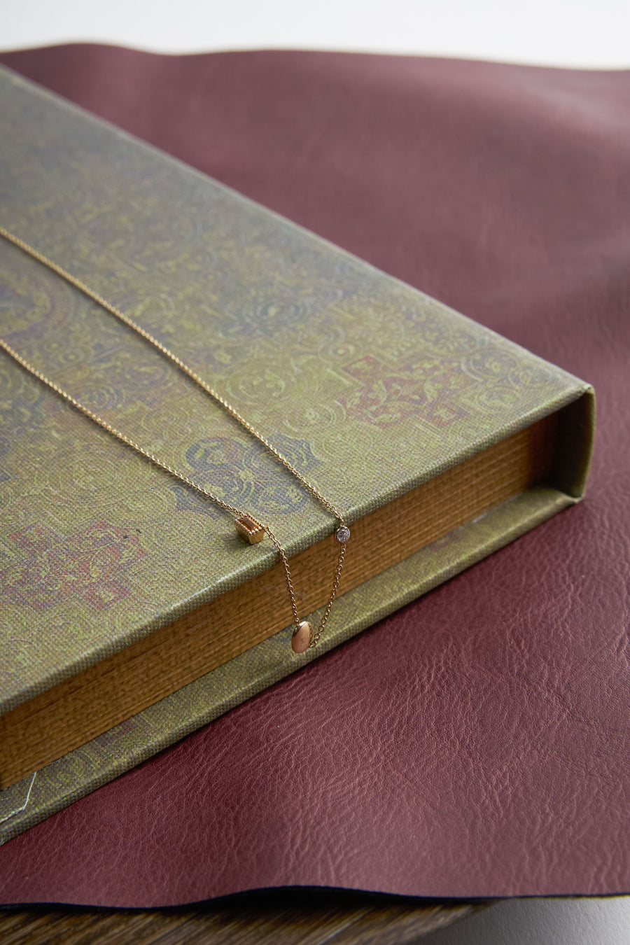 14 Karat Yellow Gold Citrine and Diamond Necklace