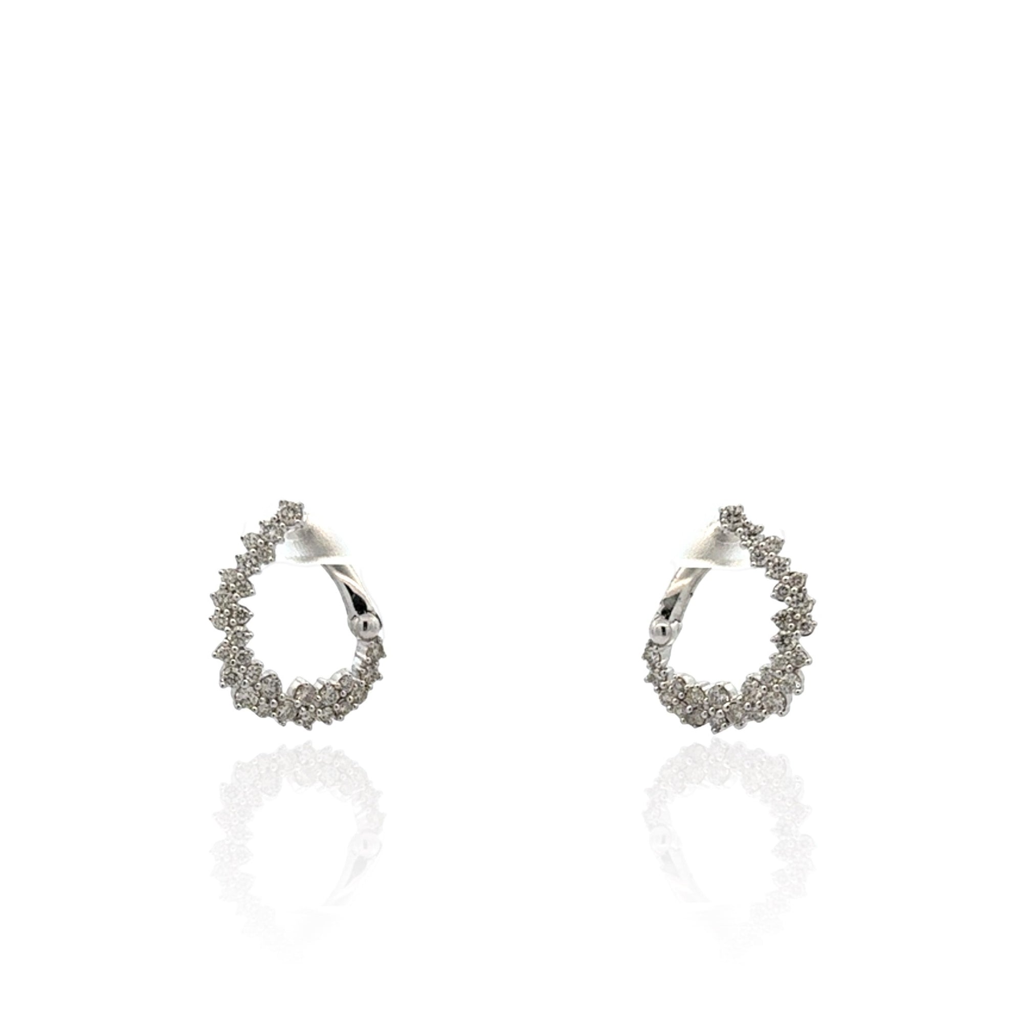 14 Karat White Gold Diamond Earrings