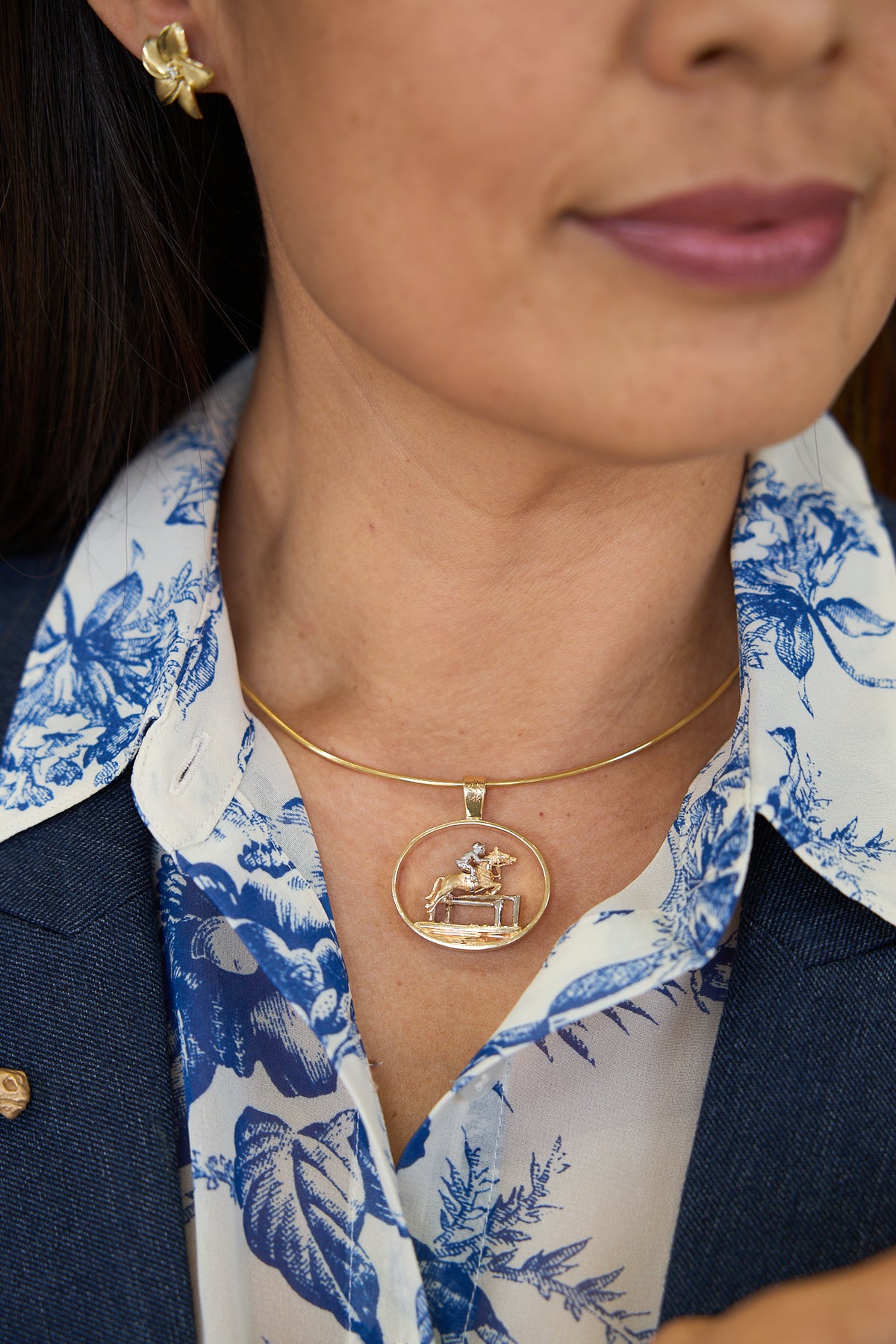 14 Karat White and Yellow Gold Pendant