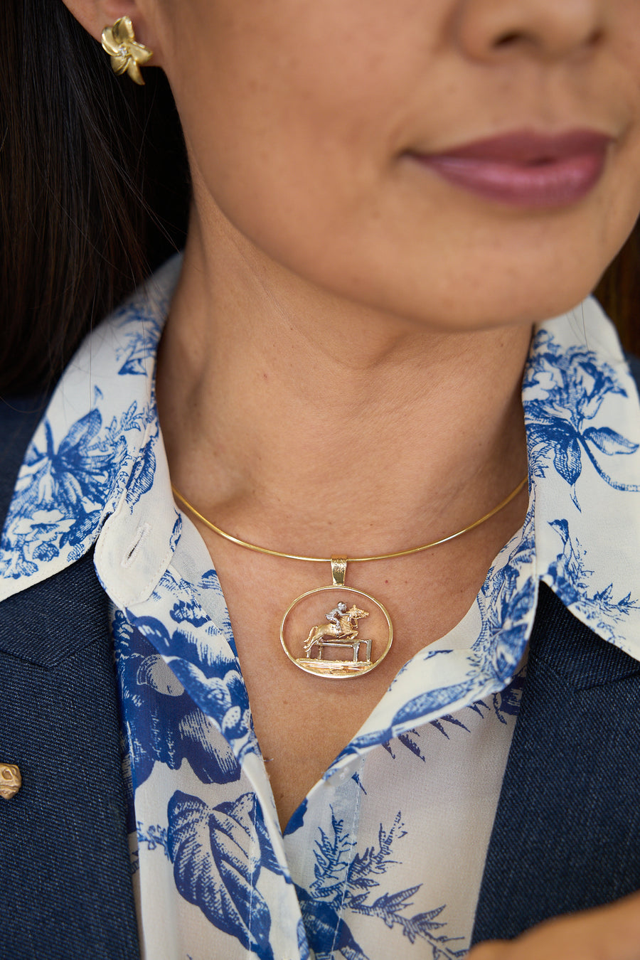 14 Karat White and Yellow Gold Pendant