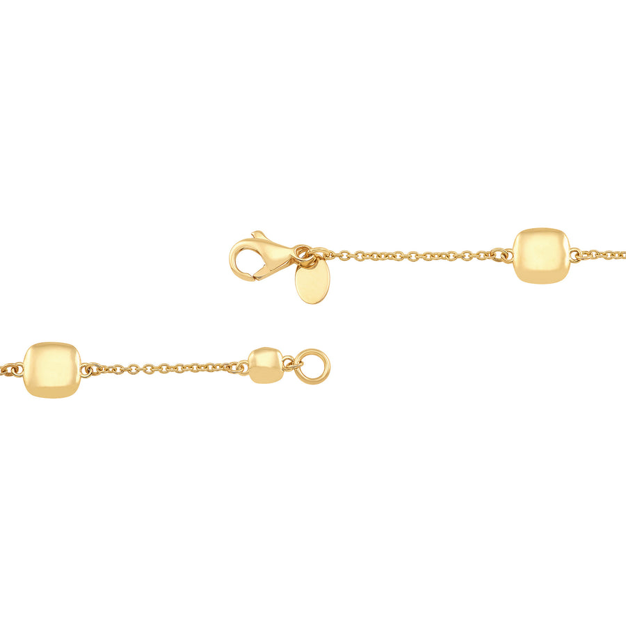 14Kt Yellow Gold Station Bracelet
