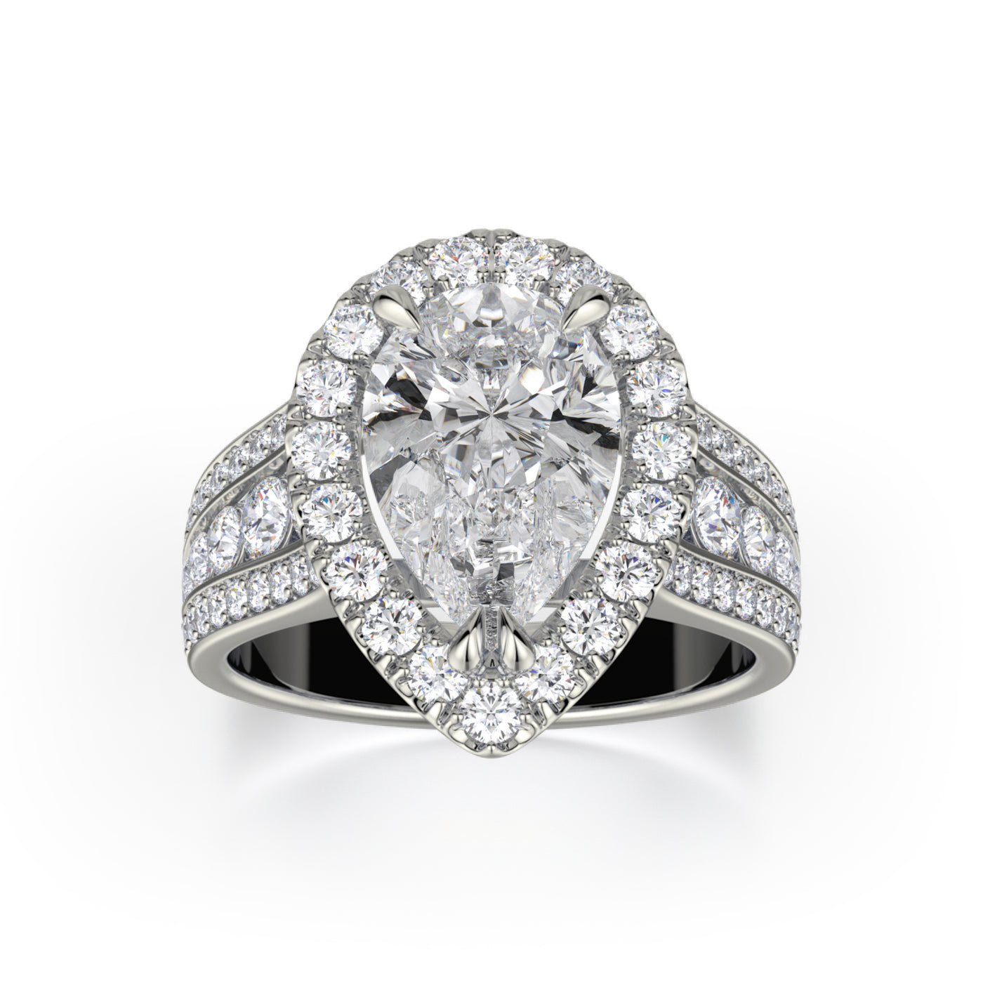 Strada Diamond Semi-Mount Ring in 18K White Gold, 1.25ctw