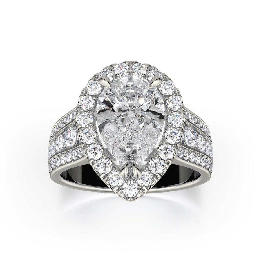 Strada Diamond Semi-Mount Ring in 18K White Gold, 1.25ctw