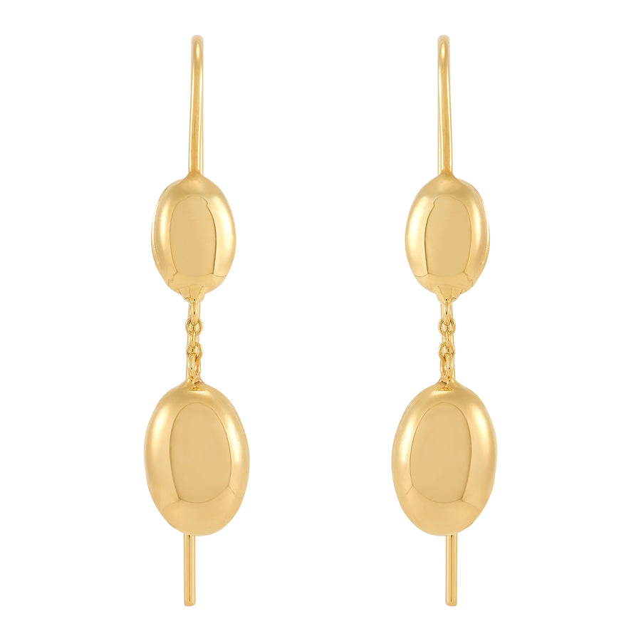 14Kt Yellow Dangle Beads Earring