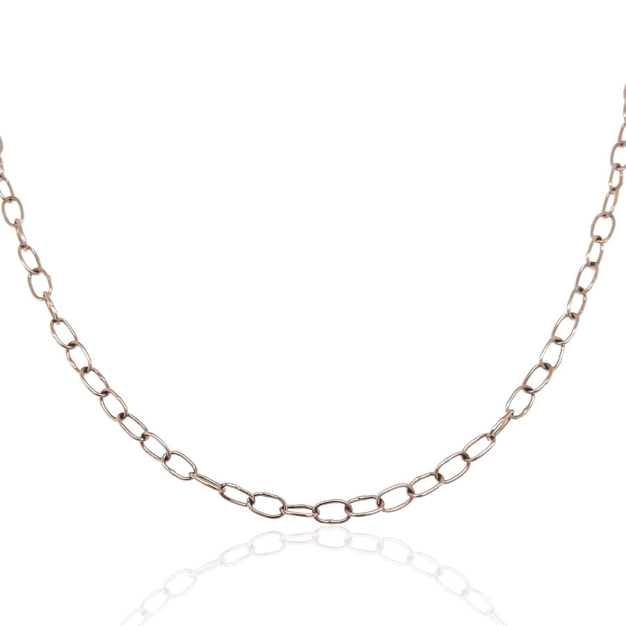 18 Karat White Gold Link Chain