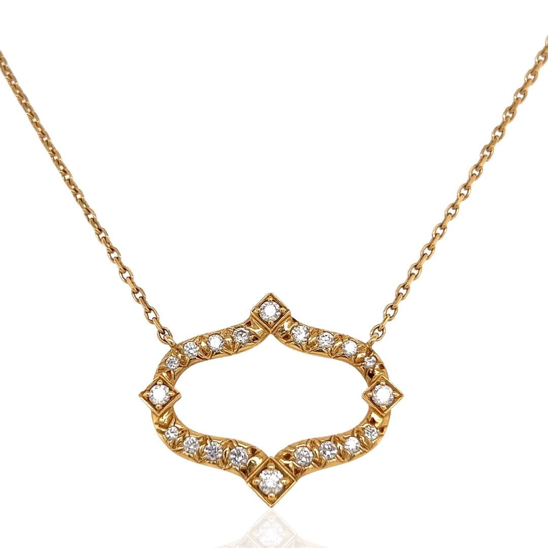 18 Karat Yellow Gold and Diamond Necklace