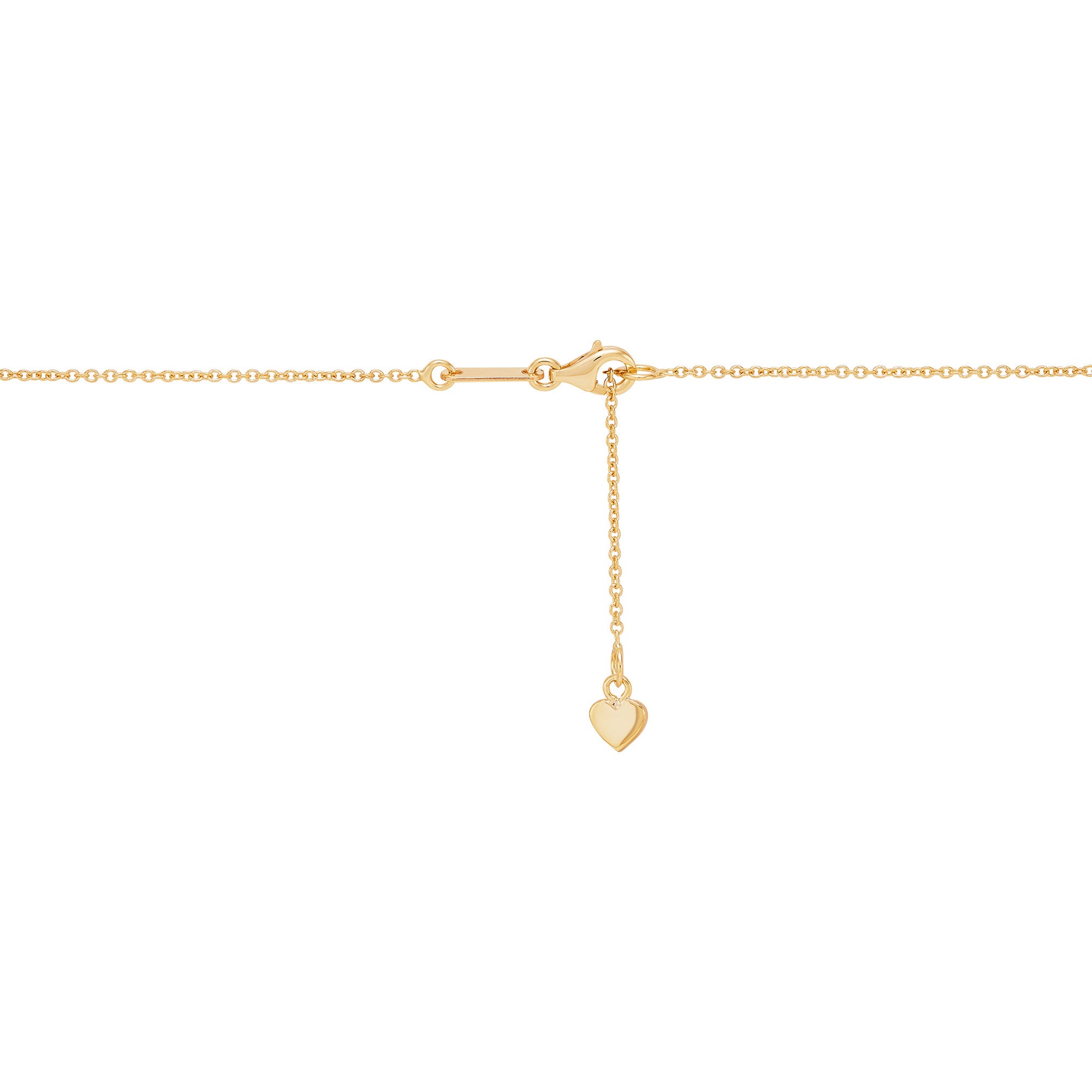 Heart Station Necklace in 14K Yellow Gold