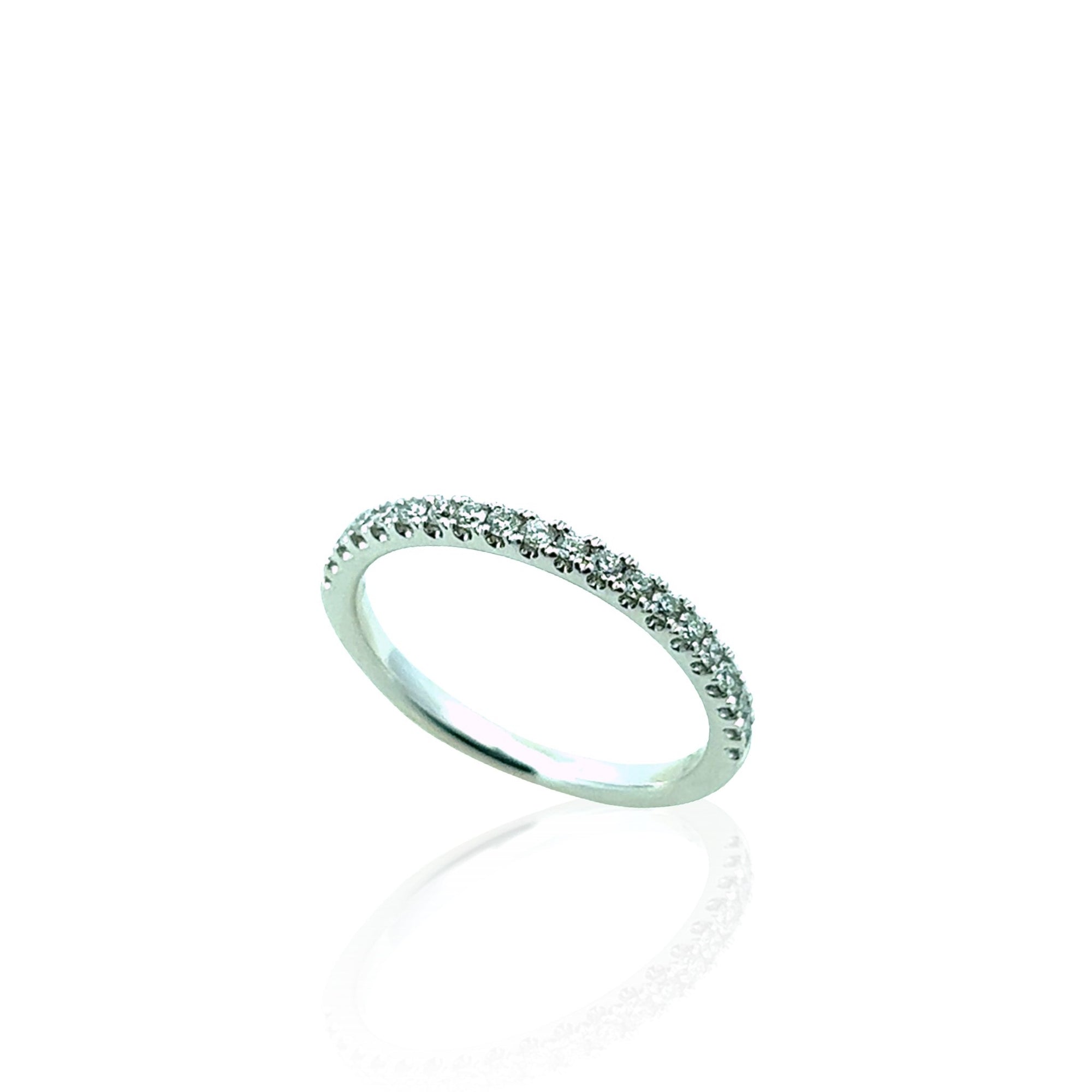 14 Karat White Gold Diamond Band