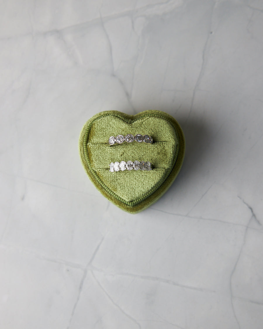 Platinum Oval Cut Diamond Band