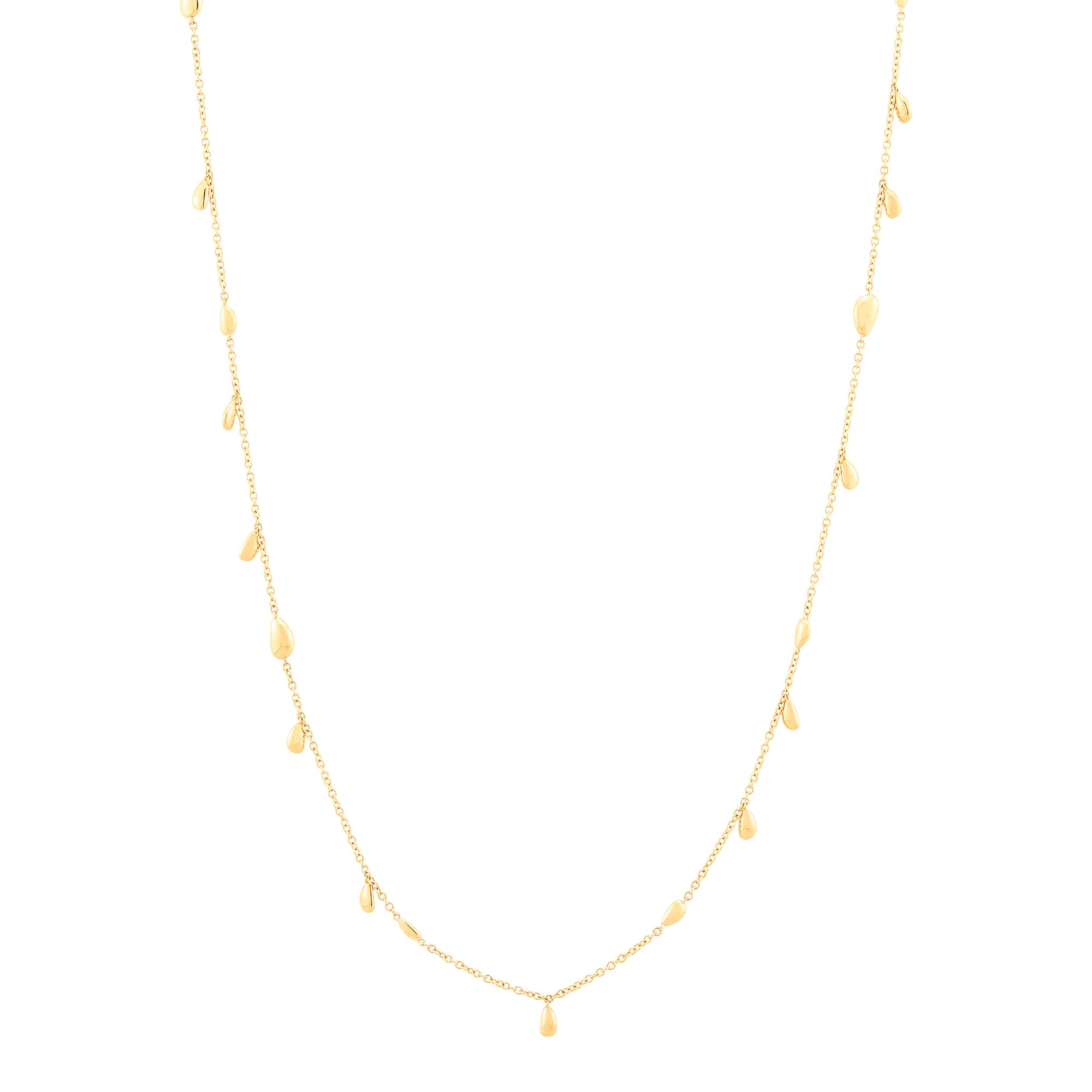 14Kt Yellow Gold Teardrop Necklace