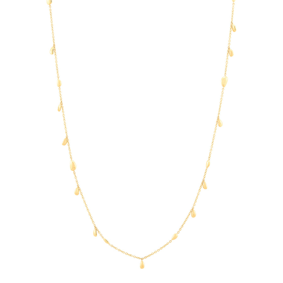 14Kt Yellow Gold Teardrop Necklace
