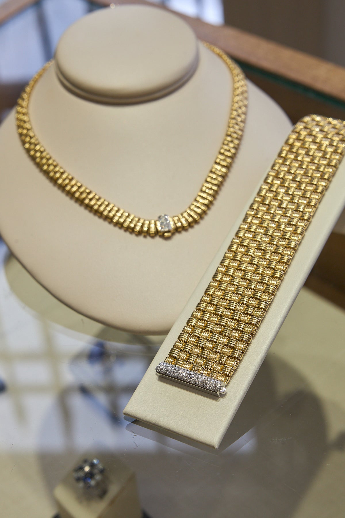 Vintage Diamond and Gold Gregg Ruth Necklace