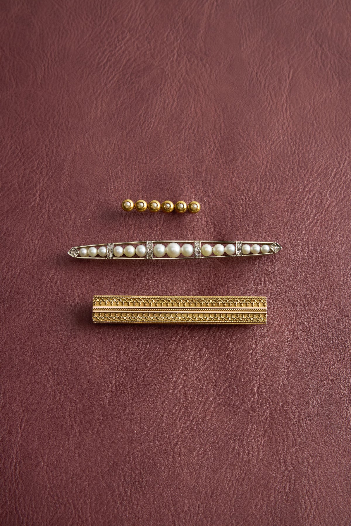 14 Karat Yellow Gold Victorian Bar Pin