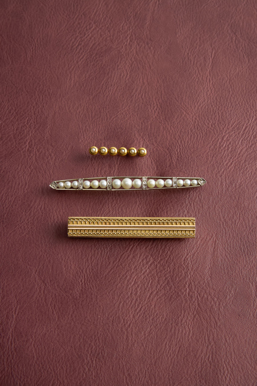 14 Karat Yellow Gold Victorian Bar Pin