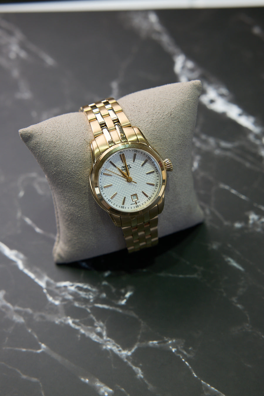 Merkley Kendrick Women’s Gold-Plated Watch with Silver Dial