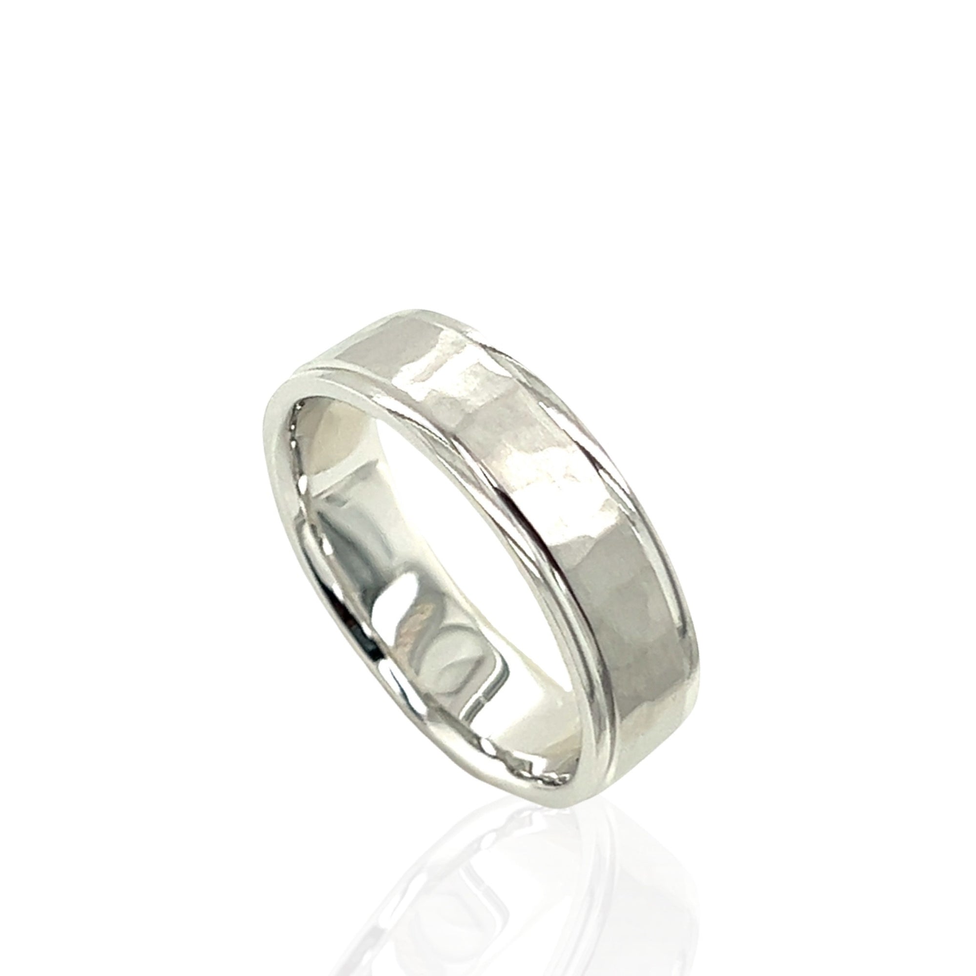 14 Karat White Gold Band