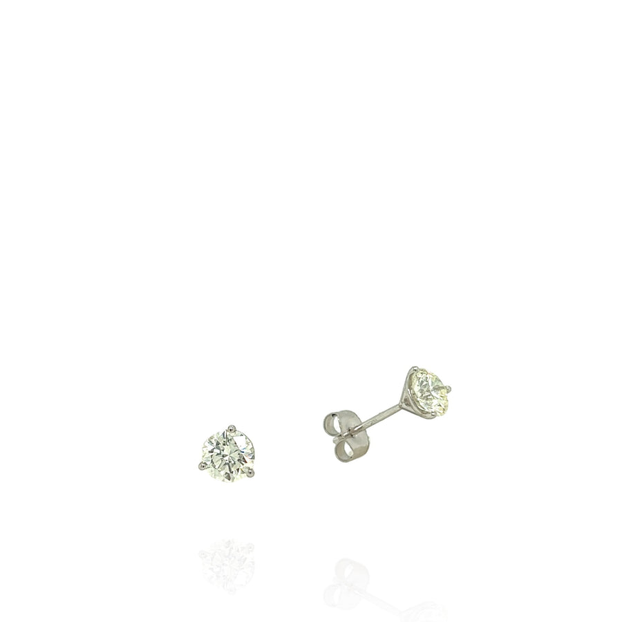 14 Karat White Gold 1.00 cttw Diamond Studs