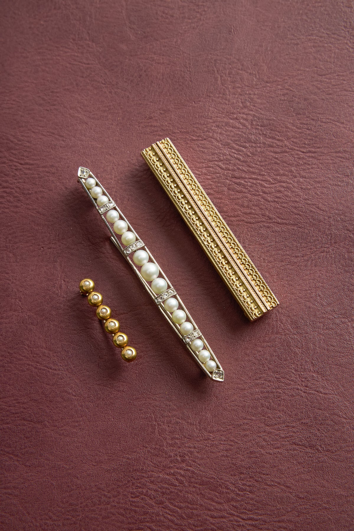 14 Karat Yellow Gold Victorian Bar Pin