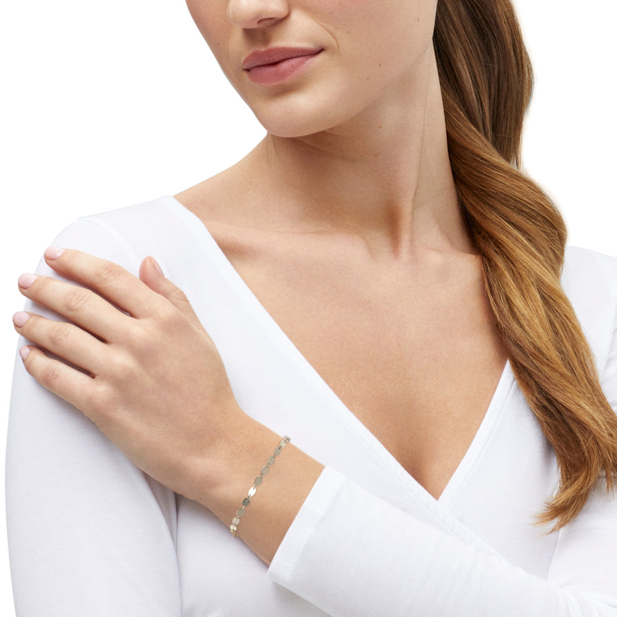 14Kt Yellow Gold Polished Oval Link Bracelet