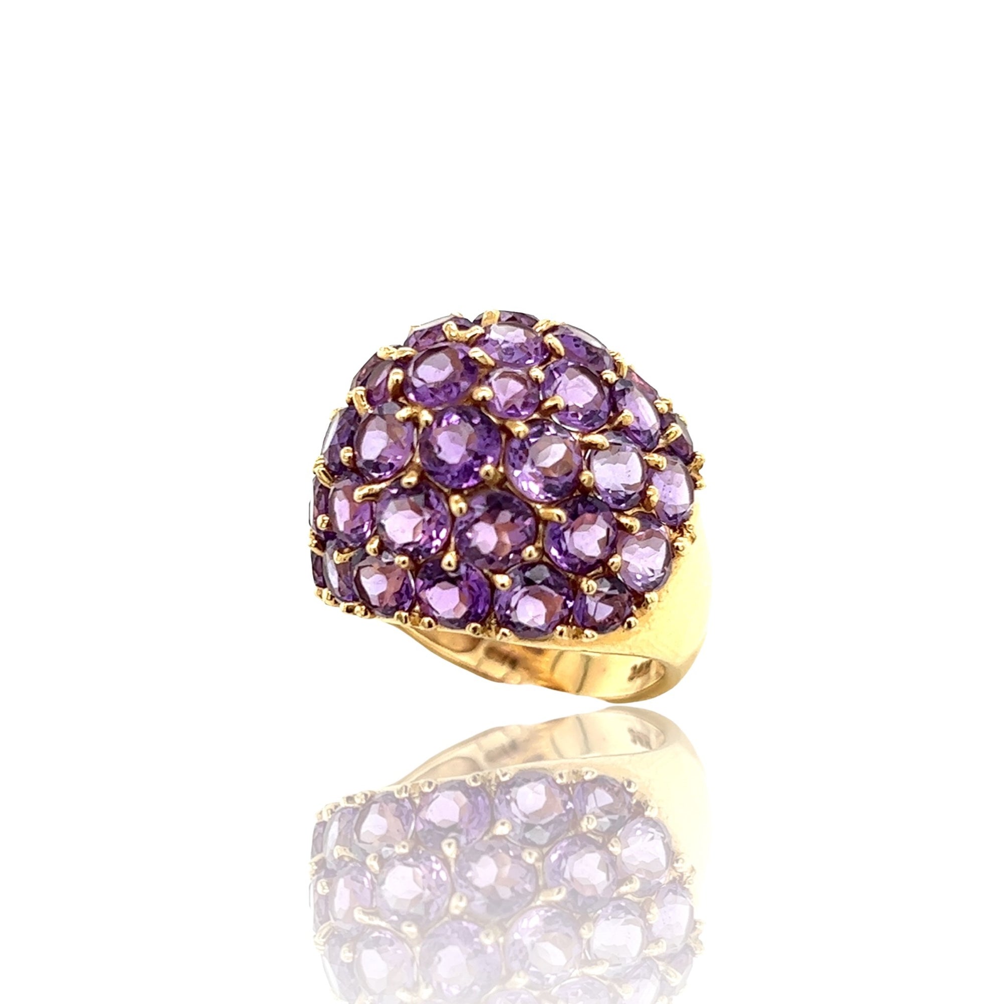 14 Karat Yellow Gold Amethyst Ring
